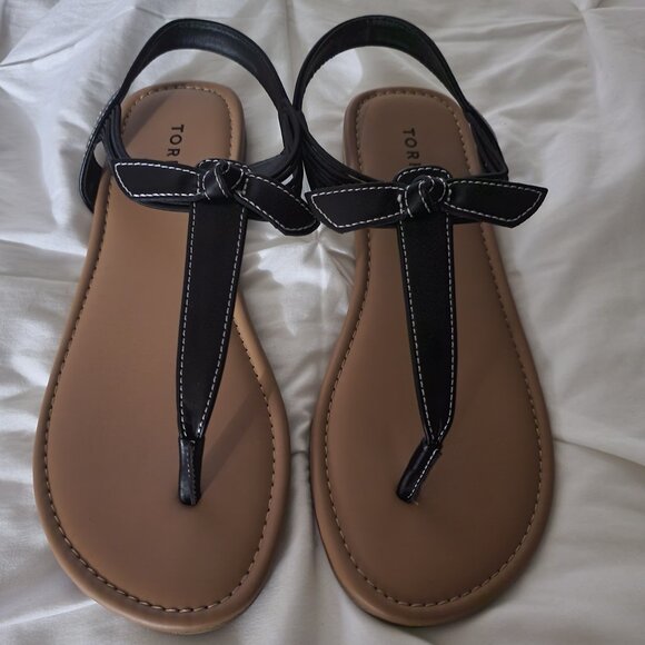 Torrid Black Sandals Size 11 Wide Width - Picture 1 of 8